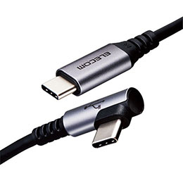 ☆【5個セット】エレコム USB Type Cケーブル タイプCケーブル PD対応 抗菌・抗ウィルス USB2.0(C-C) L字コネクタ 認証品 スマホ充電ケーブル 2m ブラック MPA-CCL20NBKX5
