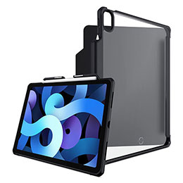 ☆ITSKINS Hybrid Solid Folio for iPad Air ( 4th ) [Black] APDA-HBSFO-BLCK-FRONT