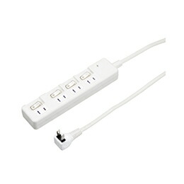 ☆【5個セット】 YAZAWA 雷ガード付4個口節電タップ1mホワイトH8KS441WHX5 6,522円