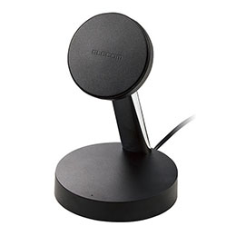 ☆エレコム マグネット内蔵ワイヤレス充電器(7.5W・スタンド・1.5m) W-MS02BK