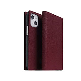 ☆abbi SIGNATURE VINTAGE イタリアンレザーダイアリーケース for iPhone 14 ワイン 手帳型 ABS24050i14WN|カー用品卸問屋 ニューフロンテア