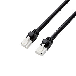 ☆【5個セット】 エレコム ツメ折れ防止LANケーブル(Cat6A) GM-LDGPAT/BK100X5