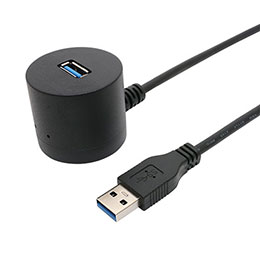 ☆【5個セット】 ミヨシ USB3.0延長ケーブル 卓上タイプ 1.5m USB-EXT3015/BKX5