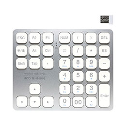 ☆ミヨシ 方向キー付2.4GHzワイヤレステンキー シルバー TEN24G02/SL
