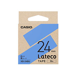 ☆【5個セット】 カシオ計算機 Lateco専用詰替用テープ/青に黒文字/24mm XB-24BUX5