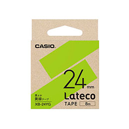 ☆【5個セット】 カシオ計算機 Lateco専用詰替用テープ/黄緑に黒文字/24mm XB-24YGX5 4,543円