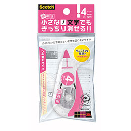 ☆【10個セット】 3M Scotch スコッチ 修正テープ 微修正 4mm ピンク 3M-SCPD-4NNX10