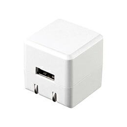☆【5個セット】 サンワサプライ キューブ型USB充電器(1A・高耐久タイプ・ホワイト) ACA-IP70WX5