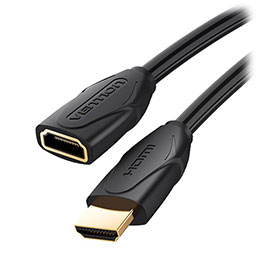 ☆【5個セット】 VENTION HDMI 延長ケーブル 5m Black 4K対応 VA-1765X5