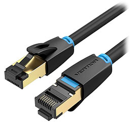 ☆【10個セット】 VENTION Cat.8 SSTP LANケーブル 0.5m Black IK-8900X10