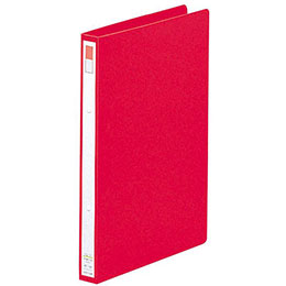 ☆【10個セット】 LIHIT LAB. P.P.リングファイル A4S 2穴 赤 F-867-1-RDX10