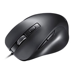 ☆【3個セット】 サンワサプライ 有線ブルーLEDマウス(5ボタン) ブラック MA-YB518BKX3