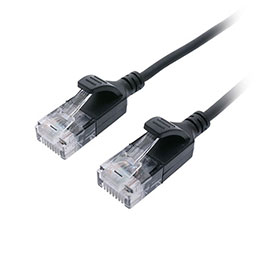☆【5個セット】 MCO CAT.6A LANケーブル スリム ブラック 5m C6A-S05BKX5