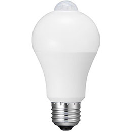 ☆【5個セット】 YAZAWA A形LED 40W相当 昼光色 センサー付き LDA5DGP2X5