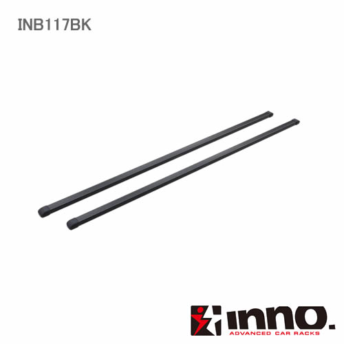 カーメイト INNO スクエアバー（2本入り） INB117BK 117CM BK