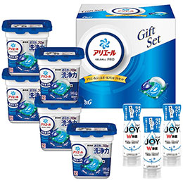 ☆P&G アリエールジェルボールギフトセット (ジェルボールプロ5個・除菌ジョイコンパクト逆さボトル3本) 日本製 4282-090