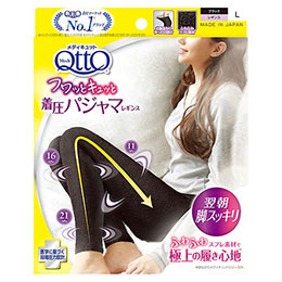 ☆レキットベンキーザー・ジャパン メディキュット フワッとキュッと パジャマレギンス ブラック Lサイズ mediqtto03873