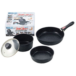 ☆パール金属 ストロングマーブル システマリスタクックウェアセット H-4061｜カー用品卸問屋　ニューフロンテア 9,684円