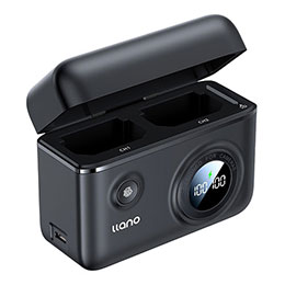 ☆llano デュアル カメラバッテリー 急速充電器 LP-E6/LP-E6N/LP-E6NH用 2つ同時に充電 CHARGER-LP-E6NH