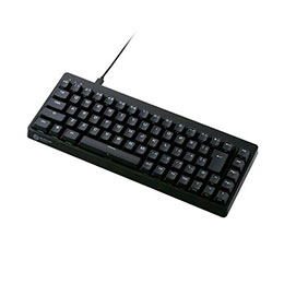 ☆エレコム ゲーミングキーボード V custom 有線 着脱式 テンキーレス 65%サイズ スピードリニア(銀軸) ブラック TK-VK200SBK