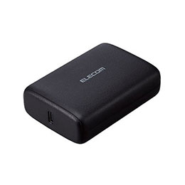 ☆エレコム モバイルバッテリー USB PD 20W 10000mAh USB Type-C入出力×2 ブラック DE-C47L-10000BK