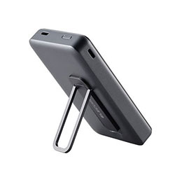 ☆エレコム モバイルバッテリー ワイヤレス充電器 スタンド付き 10000mAh 20W USB-C入出力×2 ブラック DE-C54-10000BK