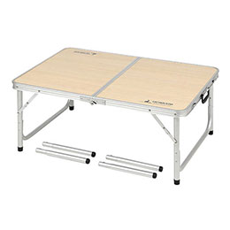☆キャプテンスタッグ ジャストサイズ ラウンジチェアで食事がしやすいテーブル 2～4人用 S 90×60cm UC-0517