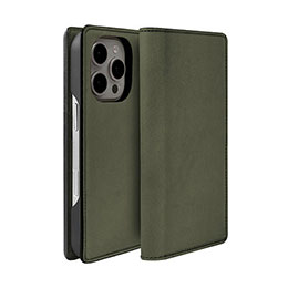 ☆ABBI SIGNATURE LISCIO イタリアンレザー MagSafe対応ダイアリーケース for iPhone 16 Pro オリーバ ABS27390i16PR