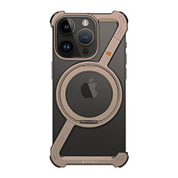 ☆Hacray ハクライ 360 RingStandバンパー for iPhone 16 Pro アルミ・サンドブラウン HR27394i16PR