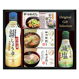 ☆【3セット】 ヤマサ絹しょうゆバラエティギフト 絹しょうゆ、絹しょうゆ減塩、かつおだし、こんぶだし、かつおパック、かつおだし KI-30R2X3