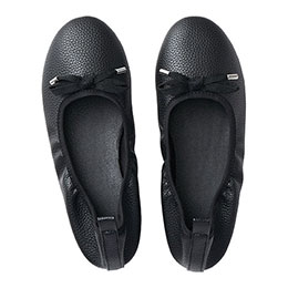 ☆【5足セット】 レップ 携帯パンプス インソールふわふわ リンクルリボン/ブラック REP-562000X5 14,652円