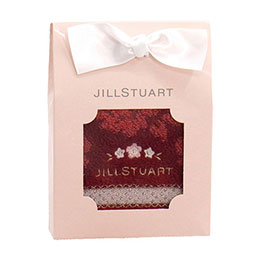 ☆【5枚セット】 JILL STUART ジルスチュアート ポンポネ タオルハンカチ レッド 25×25cm C6047537X5