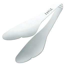 ☆【5本セット】 田辺金具 FAVLE スマートトング 蝶 ミニ 台紙タイプ シルバー TK-3508X5