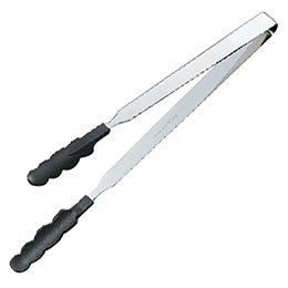 ☆【5本セット】 田辺金具 N抗菌耐熱カラートングスリム(大) 300mm ブラック TK-1443X5