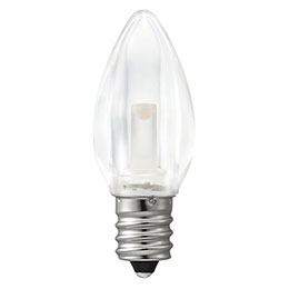 ☆【20個セット】 YAZAWA LEDローソク球電球色 E12 クリア LDC1LG20E12CX20