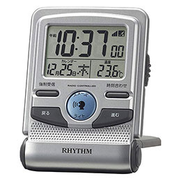 ☆リズム RHYTHM 電波目覚まし時計 音声アラーム トラベルクロック 8RZ214SR19