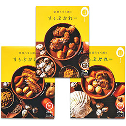 ☆室蘭うずら園 室蘭うずら園のすぅぷかれー3食セット 【室蘭うずら園のすぅぷかれー(ポーク・チキン・ホタテ)/各1食】 FUJI-630563715