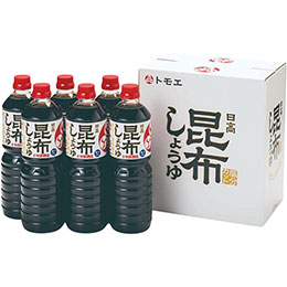 ☆【2セット】 トモエ 昆布しょうゆギフト 【トモエ日高昆布しょうゆ塩分カット/1L×6】 FUJI-530664949X2|カー用品卸問屋 ニューフロンテア