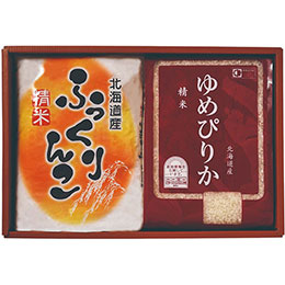 ☆【4セット】 味彩 北海道米ギフト(各2kg) 【ホクレン(ふっくりんこ・ゆめぴりか)/各2kg】 FUJI-010475227X4｜カー用品卸問屋　ニューフロンテア