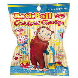 ☆【1ケース(24個入)】 ノルコーポレーション バスボール 発泡タイプの入浴剤 おさるのジョージ2 YUN0401X24|カー用品卸問屋 ニューフロンテア
