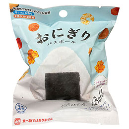 ☆【1ケース(24個入)】 ノルコーポレーション バスボール 発泡タイプの入浴剤 写実食品 おにぎり OBONG0101X24