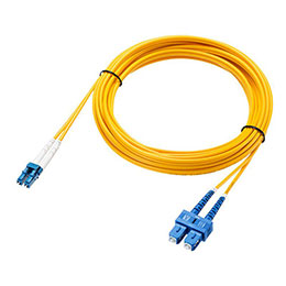 ☆サンワサプライ 補強メガネ型光ファイバケーブル シングルモード・LC×2-SC×2・10m HKB-HLCSC1-10