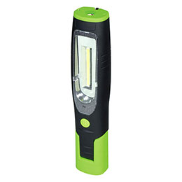 ☆日動工業 充電式LEDハンディーライト ブラック×グリーン LEH-1P1PN-CH