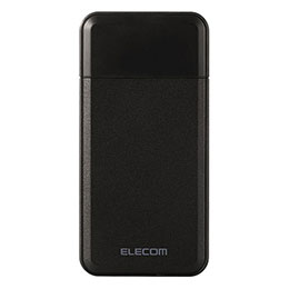 ☆エレコム 残量が見える高出力モバイルバッテリー(10000mAh/30W) ブラック DE-C51L-10000BK