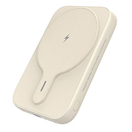 ☆FlukeForest 高速充電MagSafeモバイルバッテリー VOVA 3.85V / 5,000mAh スマホサイズに綺麗に収まる アイボリー FF-VA101-IV