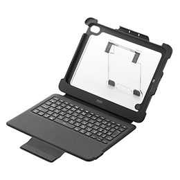 ☆サンワサプライ iPad 第10世代 A16専用ケース付き一体型キーボード Type-Cケーブル接続 ブラック SKB-IP8BK｜カー用品卸問屋　ニューフロンテア