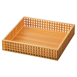 ☆ヤマコー 用美 業務用 新・細目格子盛器 四ツ切 身 yamaco27585｜カー用品卸問屋　ニューフロンテア