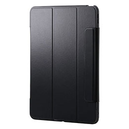 ☆エレコム 13インチiPad Pro(M4) フラップケース 薄型軽量 カラーエッジ 背面クリア ブラック TB-A25PLWVFCBK