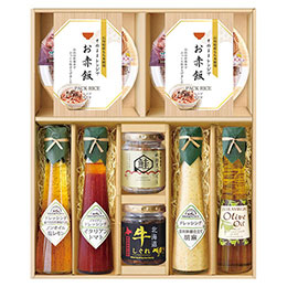 ☆飛騨高山ファクトリー 赤飯とドレッシングのお祝御膳 【赤飯パック・信州りんご仕立て胡麻ドレッシング・イタリアントマトドレッシング ほか】 22633408