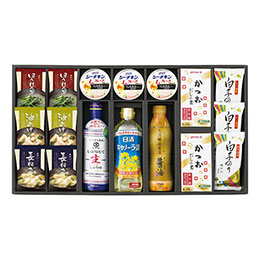 ☆美味心 和風バラエティギフト 【フリーズドライ味噌汁・キッコーマンいつでも新鮮しぼりたて生しょうゆ ほか】 1228-069